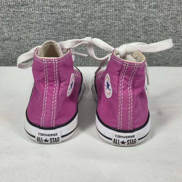 CONVERSE INFANT CHUCK TAYLOR HIGH-TOPS – PINK CANVAS – SIZE US 8 – CLASSIC STYLE - Picture 4 of 8